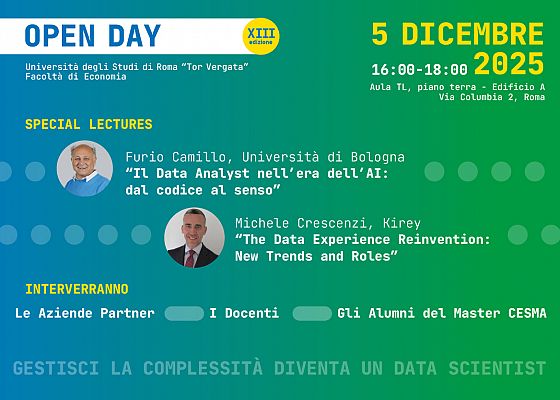 OPEN DAY XIII EDIZIONE MASTER CESMA